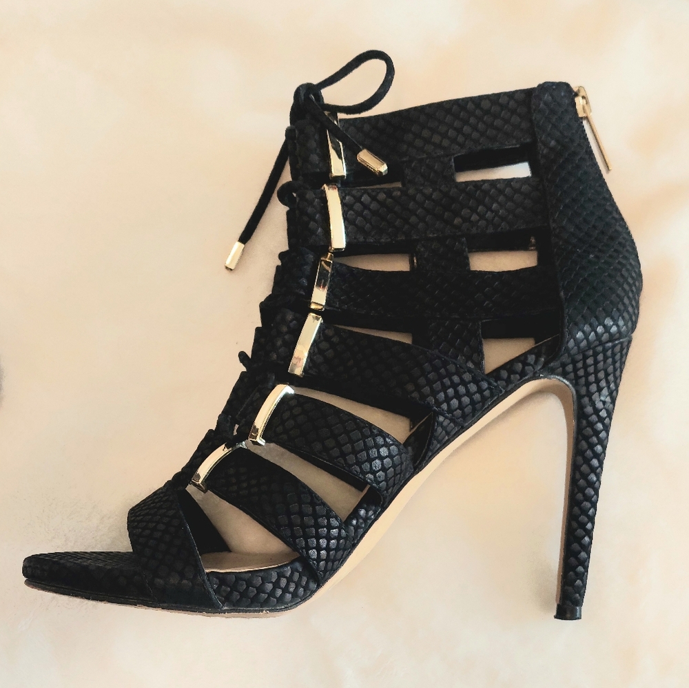 Vince Camuto "Caged" Lace Up Heel